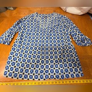 Talbots Women’s Blouse Cotton 3/4 Sleeve Notched Neck Cotton Shirt Size 2X